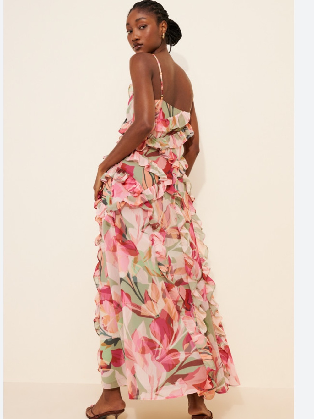 HUTCH Floral Ruffle Maxi Dress - Picture 2 of 5